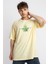 Erkek/ Baskılı Oversize O-Yaka T-Shirt Suelto - Açık Sarı 2