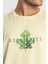 Erkek/ Baskılı Oversize O-Yaka T-Shirt Suelto - Açık Sarı 5