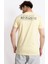 Erkek/ Baskılı O-Yaka T-Shirt Bandos - Açık Sarı 3