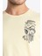 Erkek/ Baskılı O-Yaka T-Shirt Bandos - Açık Sarı 4