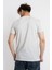 Erkek/ O-Yaka Cepli T-Shirt Bolsillo - Gri Melanj 3
