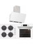 BO6504W01 - CS5343W01 - 3457 Soho 60 Beyaz Cam Ankastre Set 1