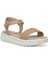 23S-056 3fx Taba Kadın Düz Sandalet 2