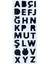 Sticker Kabartmalı Stiker Defter, Planlayıcı Etiket Siyah Harfler (CB398) 16X7 cm 1