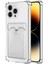 Apple iPhone 14 Pro Kapak Kamera Korumalı Kartlıklı Darbe Emici Özellikli Şeffaf Silikon Kılıf 1