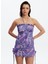 Mor Kadın Kısa Plaj Elbisesi LRN23YKM2697 1