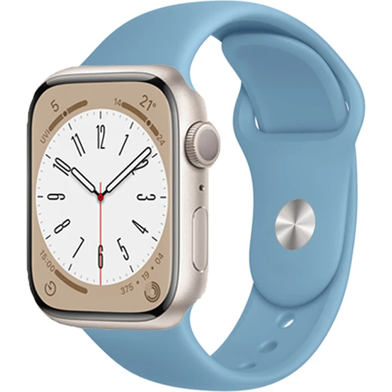 PSGT Apple Watch Seri 1/2/3/4/5/6/7/8/SE/38MM 40MM 41MM  Kordon Kayış Bileklik Klasik Kaliteli Silikon