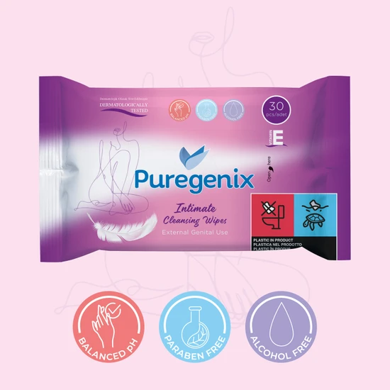 Puregenix Intim Genital Bölge  Islak Mendil 96X30 Lı 96 Paket 2880 Yaprak