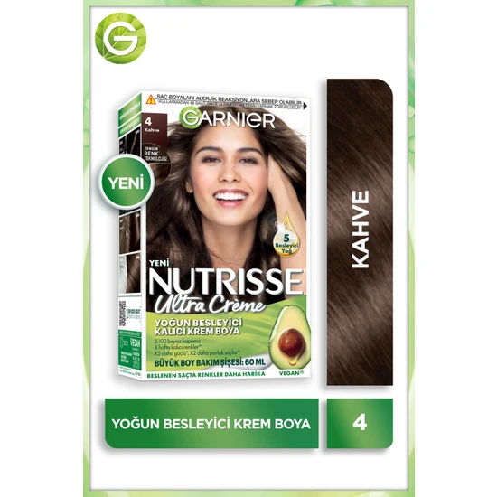 hepsiburada Garnier Nutrisse Yoğun Besleyici Kalıcı Krem Saç Boyası 4 Kahve hepsiburada Garnier Nutrisse Yoğun Besleyici Kalıcı Krem Saç Boyası 4 Kahve