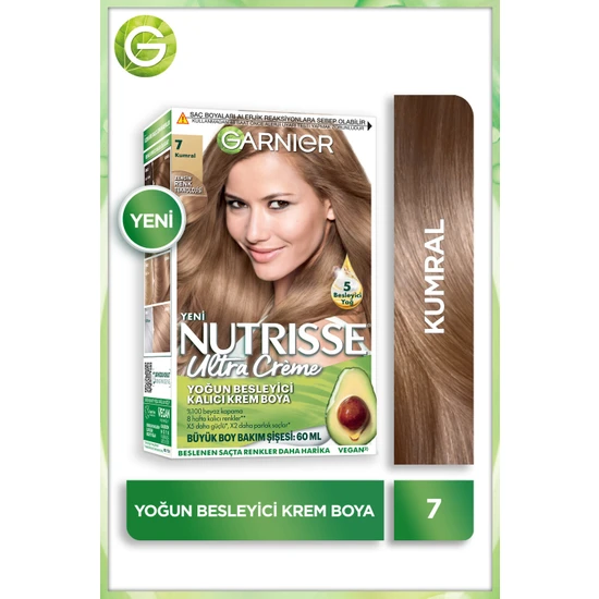 hepsiburada Garnier Nutrisse Yoğun Besleyici Kalıcı Krem Saç Boyası 7 Kumral hepsiburada Garnier Nutrisse Yoğun Besleyici Kalıcı Krem Saç Boyası 7 Kumral
