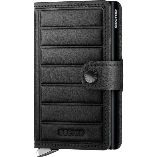 Secrid Miniwallet Emboss Lines Black - %100 Orjinal Avrupa Derisi Cüzdan