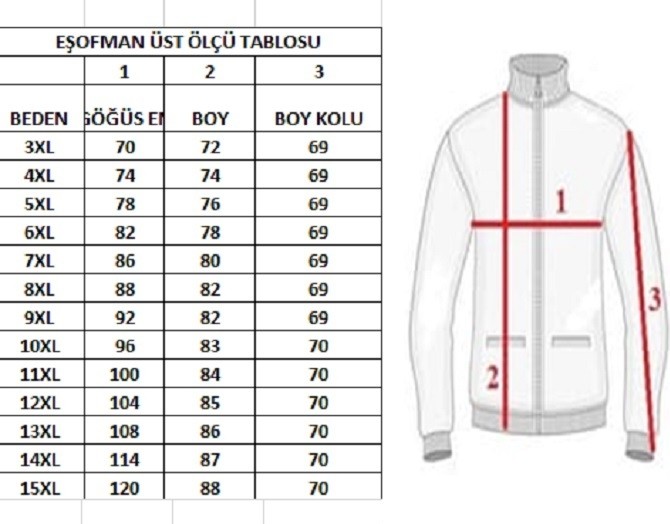 Hep Büyük Beden Büyük Beden Erkek Sweatshirt 3XL-4XL-5XL-6XL-7XL-8XL-9XL-10XL-11XL-12XL görsel 5
