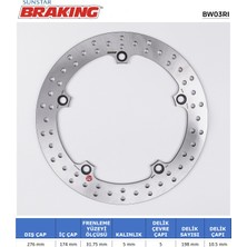 Ebc Bmw R850-1100-1150 Yuvarlak Arka Fren Diski / Bmw / R 1150 Rt / 1150CC / Arka  / 2001-2002-2003-2004-2005