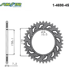 Honda Arka Dişli / Aprılıa / Etv Caponord Abs / 1000CC / (Orijinal Dişli Sayısı) / 2001-2002-2003-2004-2005-2006-2007