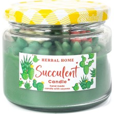 Herbal Home Sukulent Mini Bahçeli Mum 220 gr