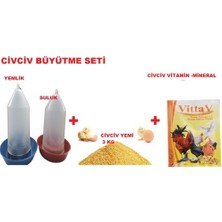 DSA Civciv Büyütme Seti ( Civciv Yemlik+Civciv Suluk+ Civciv Yemi 3 kg + Civciv Vitamin- Mineral )