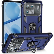 Case 4U Xiaomi Mi 11 Ultra Kılıf Armor Serisi Vega Tank Zırh Metal Yüzüklü Standlı