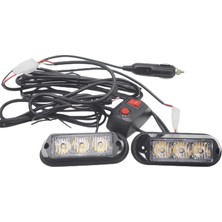 Space Çakar Lamba 3x2 LED 12W 12-24V Sarı-Mavi / LAPA197-1