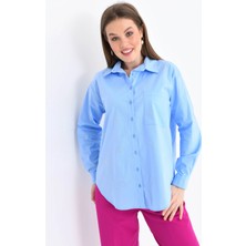 Parkkaron Bebe Mavi Kadın Gömlek