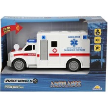 Sunman 1:20 Maxx Wheels Sesli ve Işıklı Ambulans - Beyaz