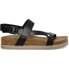 Nine West Ewo 3fx Siyah Kadın Kalın Taban Sandalet