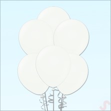 Süsle Bebek ve Parti Beyaz Pastel Balon, 30CM x 10 Adet