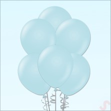 Süsle Bebek ve Parti Mavi Pastel Balon, 30CM x 10 Adet