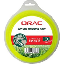 Orac 3.30 mm 46 Mt.altı Köşe Sarı Tırpan Misinası + Tırpan Örümcek Başlık (Alyanlı)