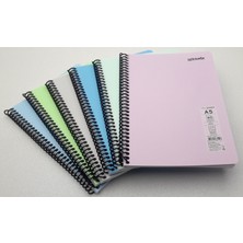 Umur My Note Flex Pastel A5 KÜÇÜK BOY (2 Kareli + 2 Çizgili ) Spiralli 80 Yaprak  4 Lü Paket
