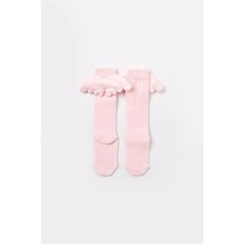 Bibaby Organik Dizaltı Çorabı New Angel Pembe