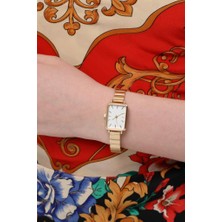 Oqqo Asteria Gümüş Kadran Gold Kordon Kadın Kol Saati