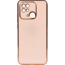 Musal Xiaomi Redmi 10C Kılıf Kamera Korumalı Altın Kenar Tasarım Silikon