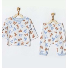 Andywawa Andywawa-Erkek Bebek Pijama Takım-Ecru - Andywawa - Ecru - 3-6 Ay