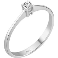 Sirius Pırlanta G Renk 0,10 Karat Pırlanta Tektaş Yüzük 0417R0120
