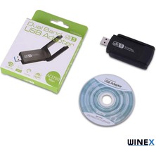 Global Wifi5 AC1300MBPS 2.4g+5g Wifi Dongle USB 3.0 Adaptör WNE0004