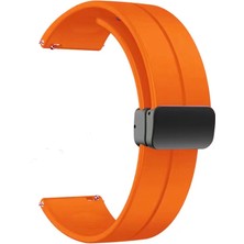 MobaxAksesuar Samsung Galaxy Watch Gear S2 3 41 42 Active 2 40 44 mm Kordon Magnetli Ayarlanır Silikon Kordon 20MM