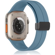 MobaxAksesuar Apple Watch 10 42mm - 38/40/41mm Kordon Magnetli Ayarlanır Silikon Kordon 2/3/4/5/6/se/7/8/9