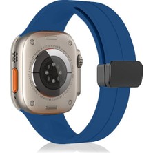 MobaxAksesuar Apple Watch 10 42mm - 38/40/41mm Kordon Magnetli Ayarlanır Silikon Kordon 2/3/4/5/6/se/7/8/9