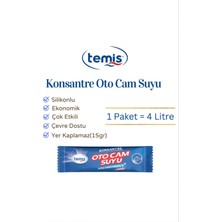 Temis Yeni Nesil Böcek Lekesi Giderici Oto Cam Suyu Konsantre Silikonlu Oto Cam Temizleyici 3 Adet = 12 Lt