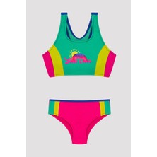 Penti Kız Çocuk Renkli  Halter Bikini Takımı