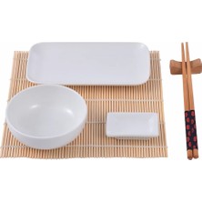 Masterpro 12 Parça Sushi Seti | Porselen, Bambu Ve Ağaç | Foodies Collection Serisi | 11010