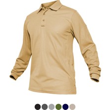 Ghassy Co. Erkek Jersey Golf Polo Gömlek  Pike Performans Taktik Askeri Uzun Kollu T-Shirt