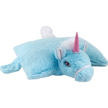 Neco Plush Unicorn Katlanır Yastık Peluş Mavi