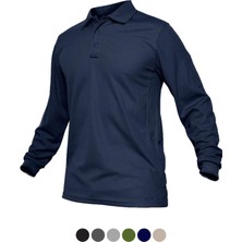 Ghassy Co. Erkek Jersey Golf Polo Gömlek  Pike Performans Taktik Askeri Uzun Kollu T-Shirt