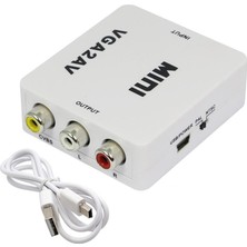 Gplus VGA2AV VGA Rca Av Dönüştürücü Çevirici Mini Audio Switch