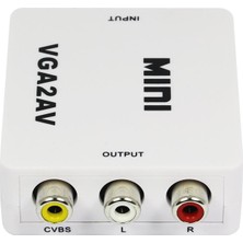 Gplus VGA2AV VGA Rca Av Dönüştürücü Çevirici Mini Audio Switch