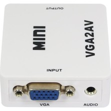 Gplus VGA2AV VGA Rca Av Dönüştürücü Çevirici Mini Audio Switch