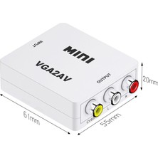 Gplus VGA2AV VGA Rca Av Dönüştürücü Çevirici Mini Audio Switch