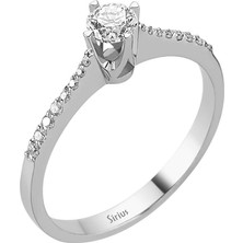 Sirius Pırlanta G Renk Toplam 0,42 Karat Pırlanta Tektaş Yüzük 0417R0124