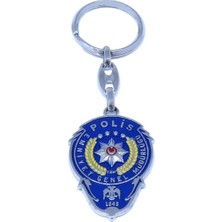 Herşey Nota Çift Taraflı Polis Armalı Anahtarlık